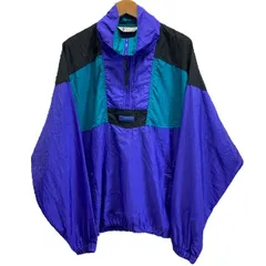 【中古】　Columbia　ナイロンジャンパー　ウィンドブレーカー　プルオーバー　ラグラン　ナイロン　ハーフジップ　ハイネック　ブランドロゴ　アウトドア　古着　/1151