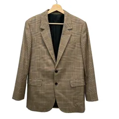 CELINE(セリーヌ) ジャケット サイズ34 S レディース美品  2V49F012J ベージュ×黒×マルチ グレンチェック/肩パッド/長袖/春・秋物のサムネイル