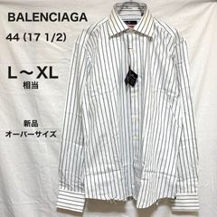 ef9 BALENCIAGA 長袖シャツ 白×黒 総柄 メンズ3L相当 - メルカリ