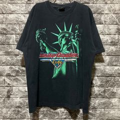 90s ビンテージ ハーレーダビッドソンカフェ Tシャツ ニューヨーク自由