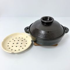 伊藤明美 土鍋 黒釉 一度使用 2〜3人用 伊藤明美 土鍋 黒釉 中蓋付き 一度使用 2〜3人用 - メルカリ