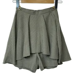 【中古】　SNIDEL　キュロットパンツ　ショートパンツ　ボトムス　チェック　バックジップ　エレガント　古着　/2405