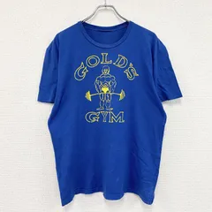 GOLD GYM　ゴールドジム　半袖プリントＴシャツ　青　ブルー　古着