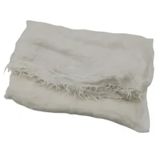 Faliero Sarti ファリエロサルティ ストール 大判 シルク混 ラメ フリンジ アイボリー レディース 【中古】