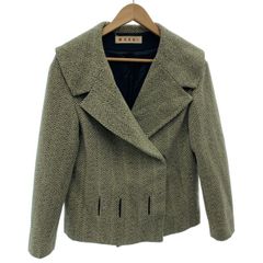 MARNI 新品タグ付き 定価267,300円 チェッククロップト丈ジャケット 