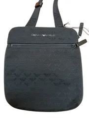 新品未使用【EMPORIO ARMANI】　エンポリオアルマーニ　キャンバス×レザー　ショルダーバッグ　ブラック  Y4M185 Y022Vのサムネイル