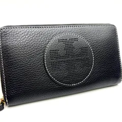 極上美品　TORY BURCH トリーバーチ　財布　ウォレット　ロゴ　レザー　ラウンドファスナー