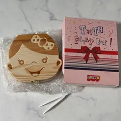 【新品】乳歯ケース 木製 女の子 nashrio ベビー歯ボックス 成長記録 出産祝いのサムネイル