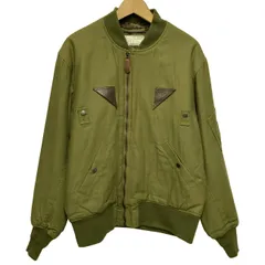 【中古】　WAIPER INC.　MA-1　ブルゾン　ボア　フルジップ　ワンポイント　プリント　ARMY AIR FORCES　古着　/0157