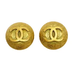 シャネル(Chanel) シャネル イヤリング  ココマーク  サークル GPメッキ ゴールドレディース