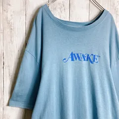 【入手困難】古着 Awake アウェイク 水色 半袖Tシャツ