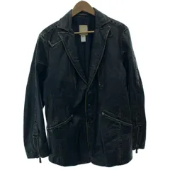 【中古】　DIESEL　レザージャケット　テーラードジャケット　無地　シングルボタン　イタリア製　古着　/1587