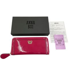 ANNA SUI アナスイ未使用ブロンズ ビッグバタフライ ラウンド長財布