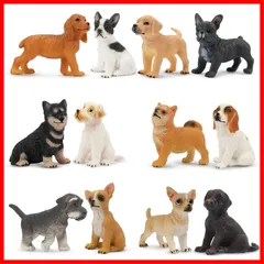 【即日発送】玩具 誕生日プレゼント おもちゃ 人気動物 クリスマス ミニモデル 新年 リアルな動物模型 リアルな動物模型 飾り物 犬モデル コレクション ミニ動物フィギュア 12PCS犬フィギュアセット ６歳以上 TOYMANY