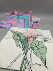 ５　Jim Thompson（ジム・トンプソン）２枚セット　タイシルク    大判タイシルク100%   スカーフ 　ハンカチ