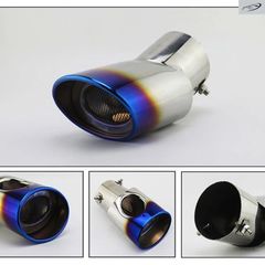 マフラーカッター テールエンド サイレンサー イルミネーション ブルー 