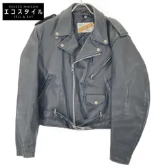 SCHOTT ショット 618 ﾌﾞﾗｯｸ ﾊﾞｲｶｰ後期ﾀｸﾞ USA製 ﾀﾞﾌﾞﾙﾗｲﾀﾞｰｽｼﾞｬｹｯﾄ 44