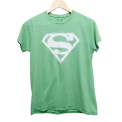 スーパーマン ロゴ Tシャツ DCコミックス グリーン 半袖 プリントT メンズ レディース ユニセックス 古着 ストリート アメカジ カジュアル シンプル 人気 定番 キャラクターT 春夏 インナー 映画 ヒーローT 緑 個性派 ファッション