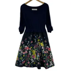 tocco closet トッコクローゼット ドッキング Vネックワンピース size表記なし/ネイビー