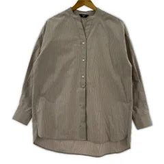 SHIPS Colors シップス カラーズ ストライプ バンドカラー プルオーバー長袖シャツ size表記なし/ベージュ系