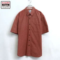 90s vintage チェック柄 ボタンダウン 半袖シャツ メンズ 表記Lサイズ