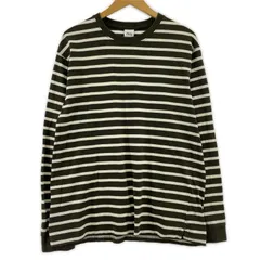 ZARAザラ ボーダーカットソー sizeEUR Ｌ/カーキ×ホワイト