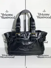 VIVIENNE WESTWOOD ヴィヴィアン・ウエストウッド トートバッグ ブラック ビックロゴ