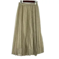 Spick and Span スピックアンドスパン ドット柄 プリーツ シフォンロングスカート size38/ベージュ