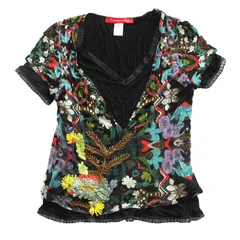 Christian Lacroix クリスチャンラクロワ ブラウス ボタニカル 総柄 プルオーバー フラワー 装飾 カットソー マルチカラー L レディース 【中古】のサムネイル