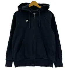 UNDER ARMOUR アンダーアーマー 裏起毛 ジップアップパーカー sizeMD/ブラック