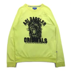 adidas originals クルーネック スウェット M イエロー コットン 前V BLUZA F78084