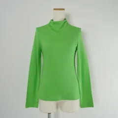 AMERI アメリ VCUT HIGH NECK TOP Vカット ハイネック トップス カットソー プルオーバー 長袖 グリーン