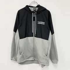 UNDER ARMOUR　アンダーアーマー　フルジップパーカー/フーディー　グレー　黒　ブラック　XLサイズ　古着