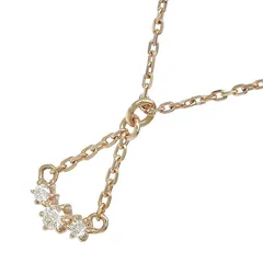 EAU DOUCE 4℃ オデュースヨンドシー デザイン ダイヤ ネックレス K18PG 750 ピンクゴールド ダイヤモンド 38cm アジャスター付 首飾り 2.1g アクセサリー レディース 送料無料 241100106593 ★のサムネイル