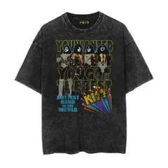 ロックバンド キッス プリント Tシャツ メンズ 半袖 ヴィンテージ洗い ストリート カジュアル オシャレ ブラック15