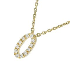 アイファニー K18YG ダイヤモンド ネックレス トップ チャーム 18K 