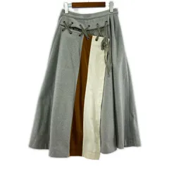 AMERI　アメリ ラップ巻きフレアリボンスカート sizeS/グレー