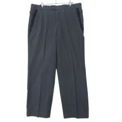 HERMES エルメス パンツ ストライプ柄 ノータック トラウザーパンツ スラックス ネイビー メンズ 【中古】のサムネイル