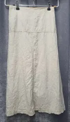LAP ベージュ リネン/コットン ロング スカート