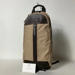 2510-230｜美品｜コーチ ボディバッグ ナイロン レザー ブラウン