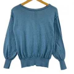 UNTITLED アンタイトル バックスリットニット size0/ブルーグレー系