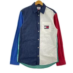 TOMMY JEANS トミー ジーンズ長袖シャツ sizeS/ネイビー系