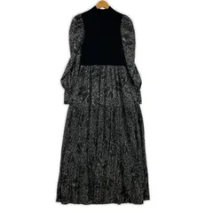 SNIDEL スナイデル ニットベストレイヤードワンピース size1/ブラック