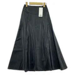 AZUL by moussy アズールバイマウジー タグ付き スリット Aライン PUレザーロングスカート sizeM/ブラック