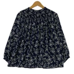 25年製 新品✨セオリーリュクス タックネックブラウス 花柄 透け感 