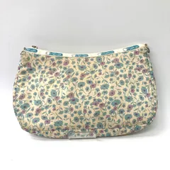 【LeSportsac】レスポートサック ポーチ ナイロン オフホワイト 小花柄 ★