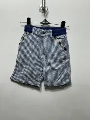 DAKS キッズ 120 ブルー CHECK ハーフパンツ