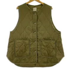 Samansa Mos2 サマンサ モスモス キルティング ナイロンベスト sizeF/モスグリーン