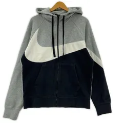NIKE ナイキ 裏起毛 ジップアップパーカー sizeM/ブラック×グレー