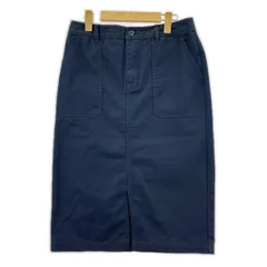 niko and... ニコアンド スリット ナロースカート size4/ネイビー